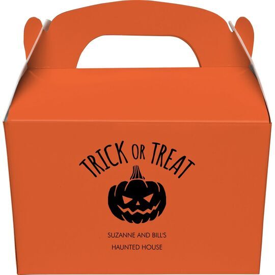 Trick or Treat Pumpkin Gable Favor Boxes